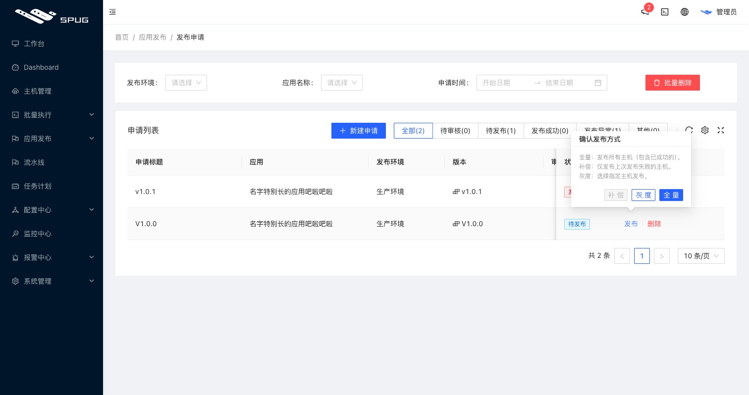 选择发布方式